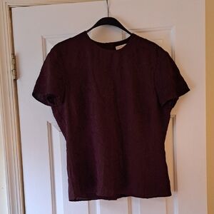 100% silk Brooks Brothers maroon blouse
